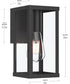 Ryle 1-Light Small Wall Lantern with Clear Glass Panels Matte Black