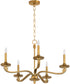 Chantelle 5-light Chandelier Brushed Brass