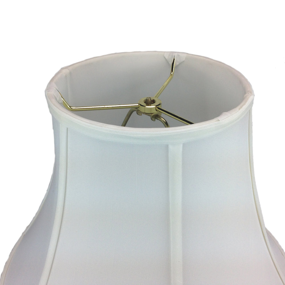 16"W x 12"H White Bell Shantung Shade