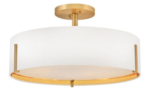 Halle 4-Light Medium Semi-Flush Mount in Lacquered Brass