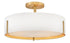 Halle 4-Light Medium Semi-Flush Mount in Lacquered Brass