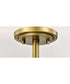 Solara 3-Light Close-to-Ceiling Natural Brass