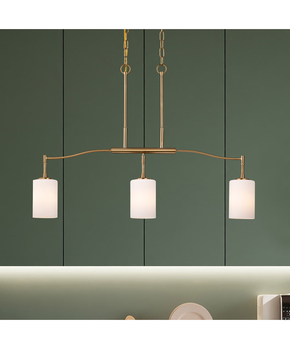 Liam 3-Light Pendant Burnished Brass