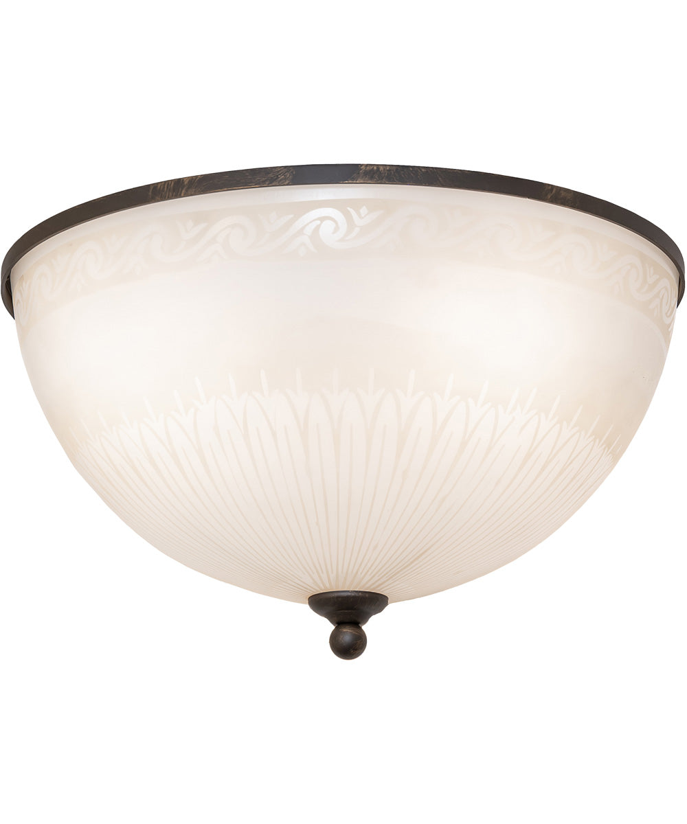 18" Wide Ovum Aquinum Flush Mount