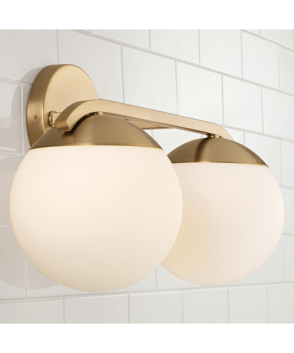 Oliver 2-Light Vanity Matte Brass