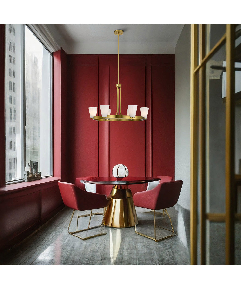 Royale 5-Light Chandelier Burnished Brass