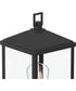 Cantley Outdoor Post Mount Lantern Light with Clear Glass Panels Matte Black