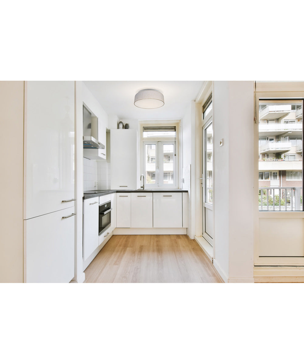 Close-to-Ceiling Beige Fabric