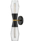 Livie 2-Light Large Two Light Sconce in Black