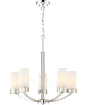 Denver 5-Light Chandelier Polished Nickel