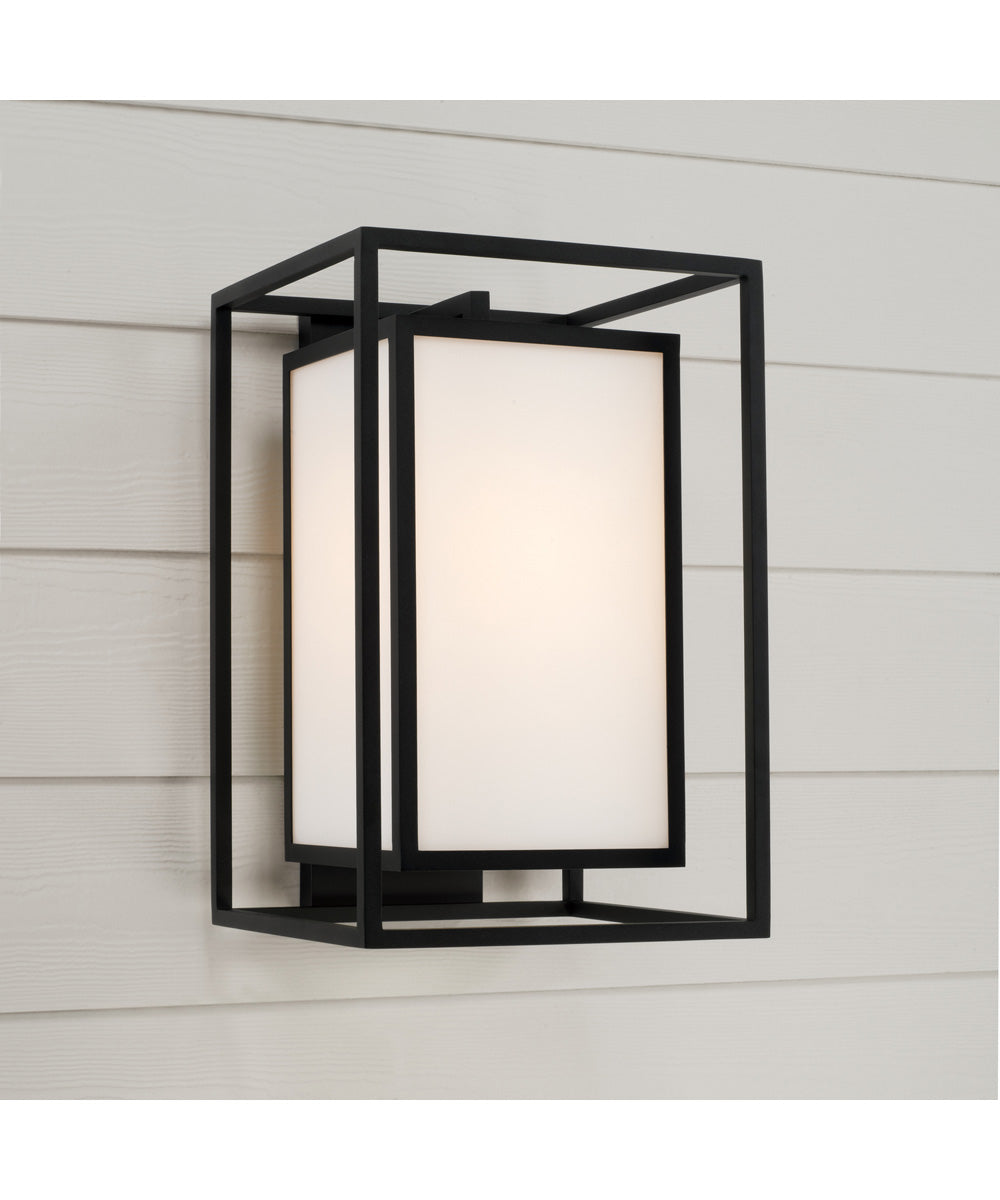 Aiden 1-Light Outdoor Wall-Lantern Black