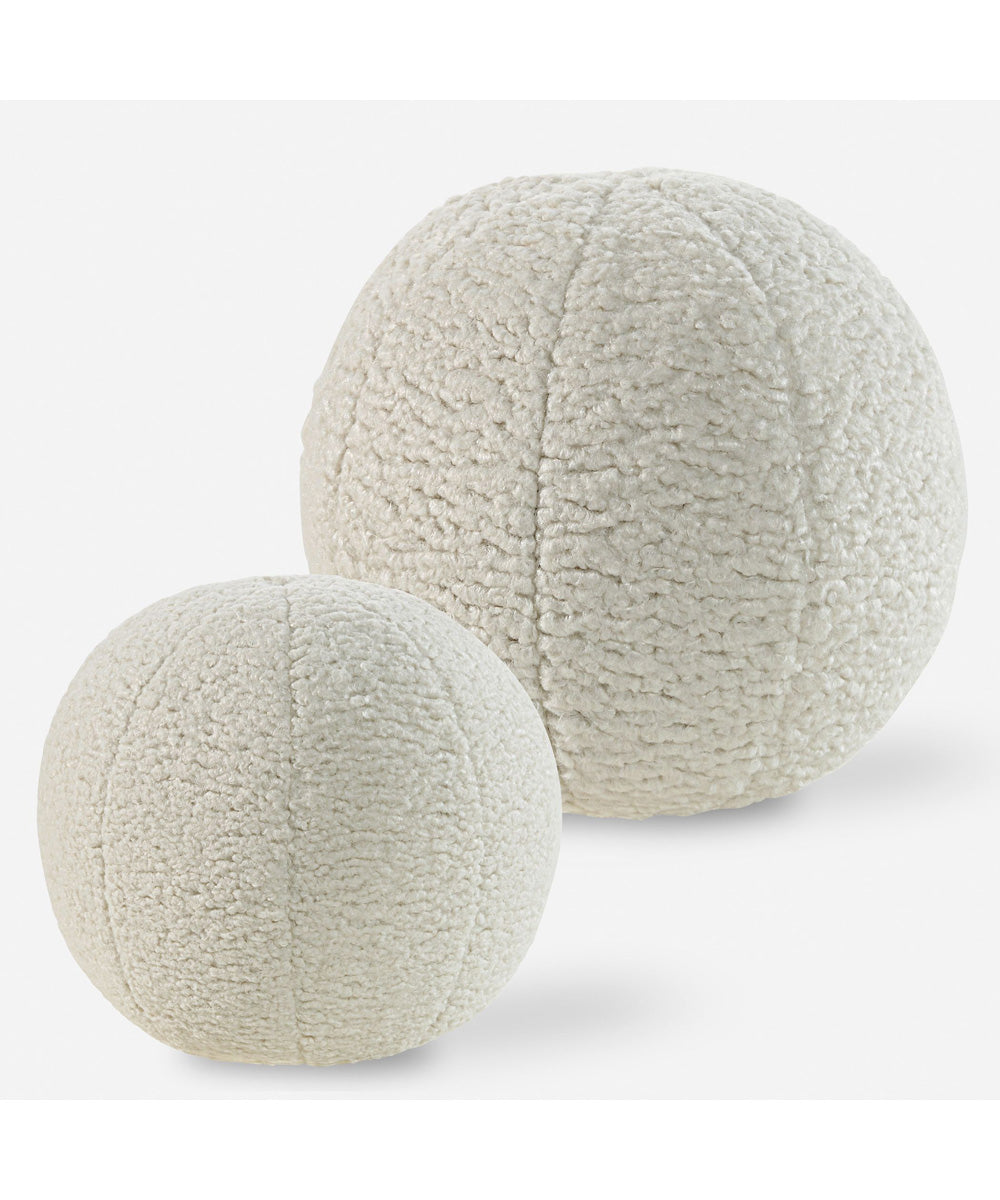 Capra Ball Sheepskin Pillows Set of 2