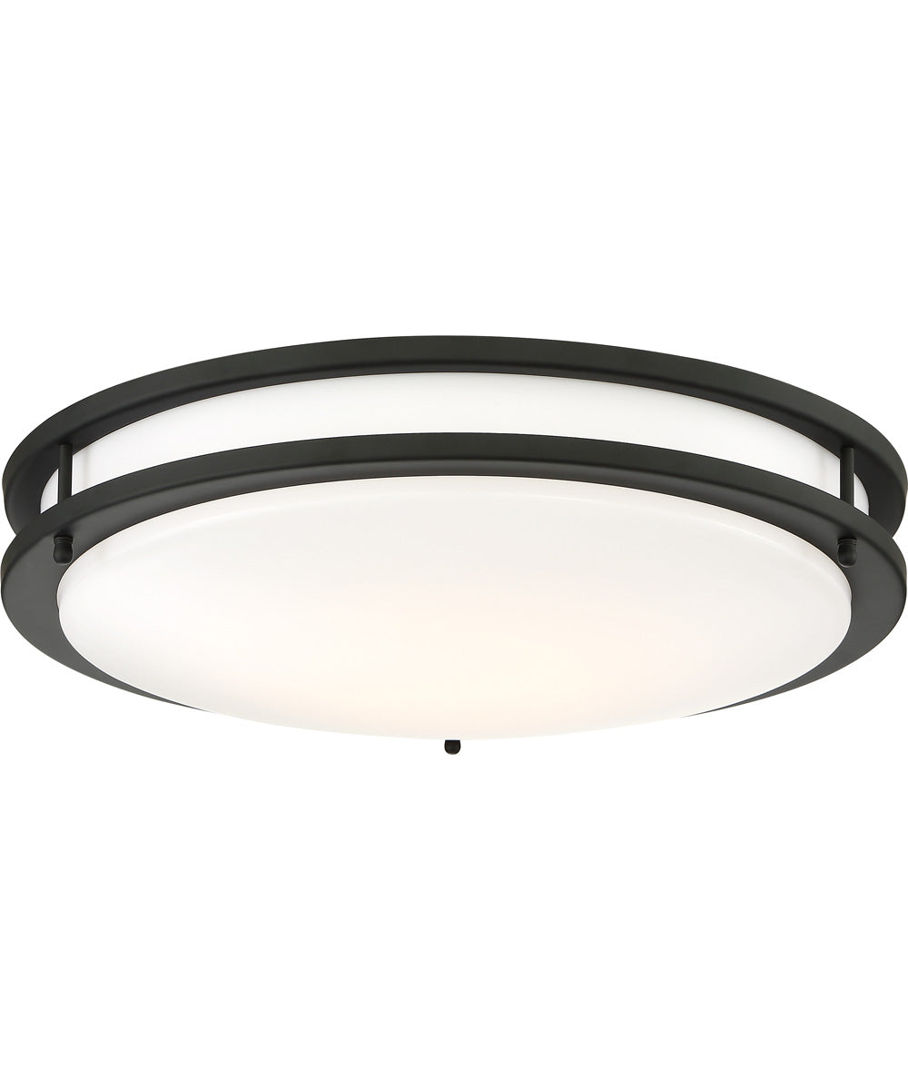 18"W Glamour LED Close-to-Ceiling Matte Black