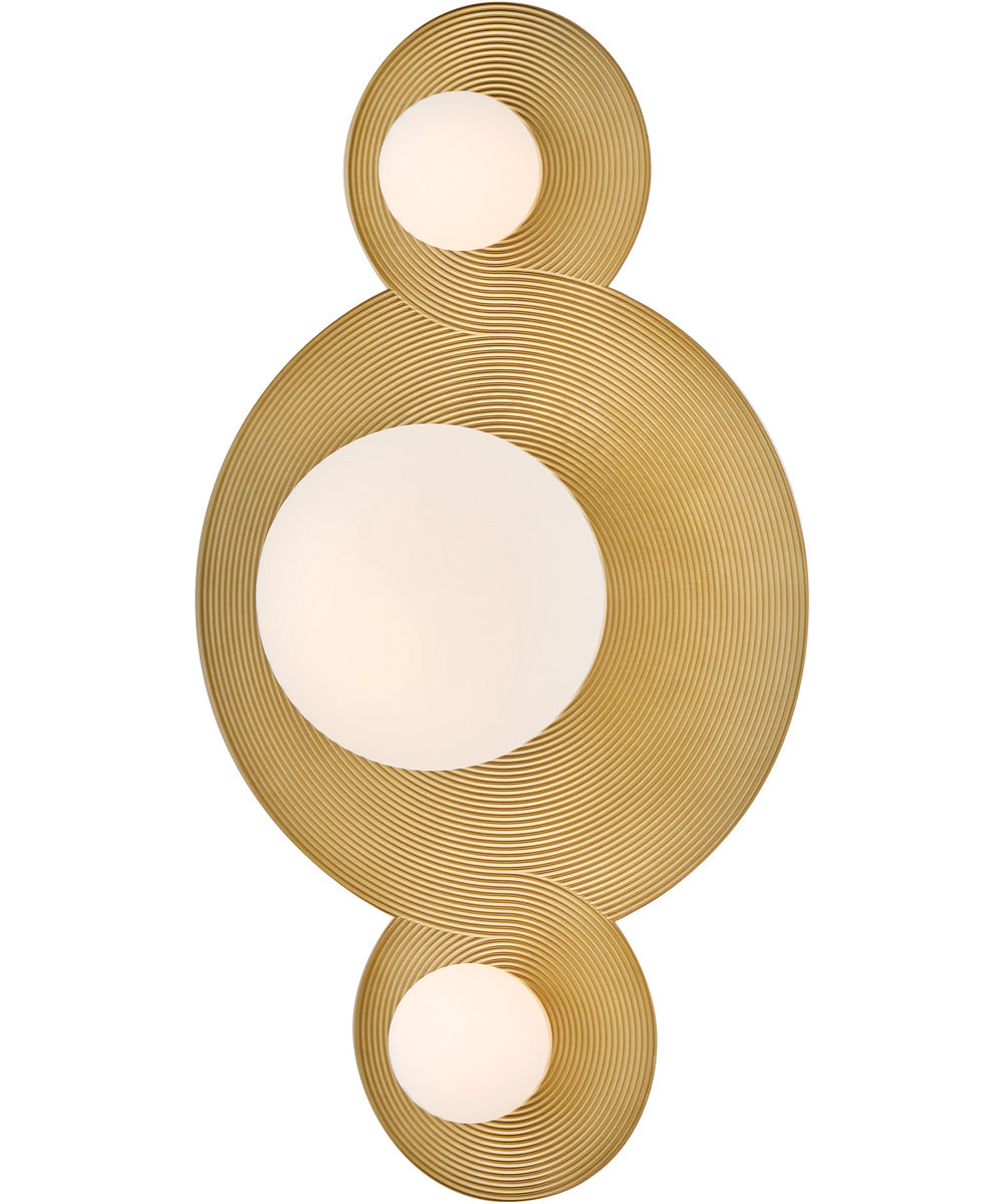 Rhea LED-Light Small LED Vanity in Heritage Brass