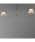 Saxon 2-Light Pendant Polished Nickel