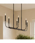 Reines 6-Light Linear Chandelier Matte Black