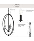 Jheni 3-Light Foyer Pendant Matte Black
