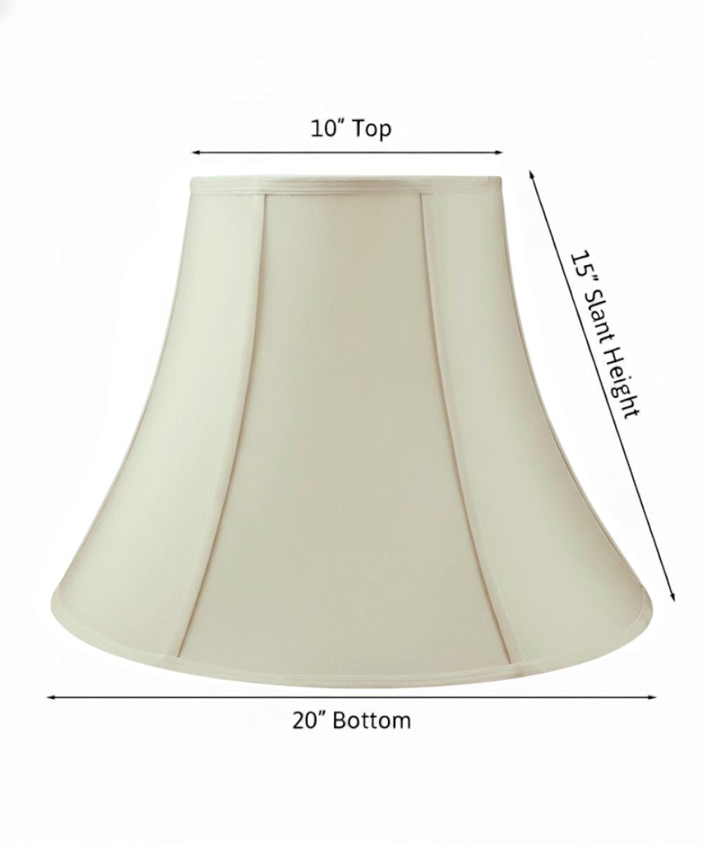 20"W x 15"H Egg Shell Shantung Bell Lampshade
