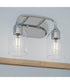 Ilia 2-Light Bath Vanity with Clear Glass Shade Polished Chrome