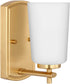 Adley 1-Light Etched Opal Glass New Traditional Bath Vanity Light Satin Brass