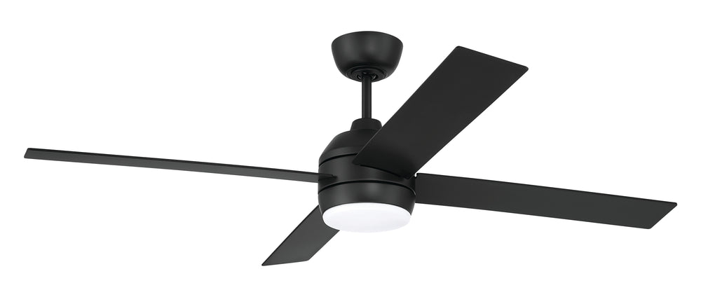 Kelsey 52" 4-blade Indoor Ceiling Fan 1-Light Fan Flat Black