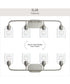 Ilia 4-Light Bath Vanity with Clear Glass Shade Brushed Nickel