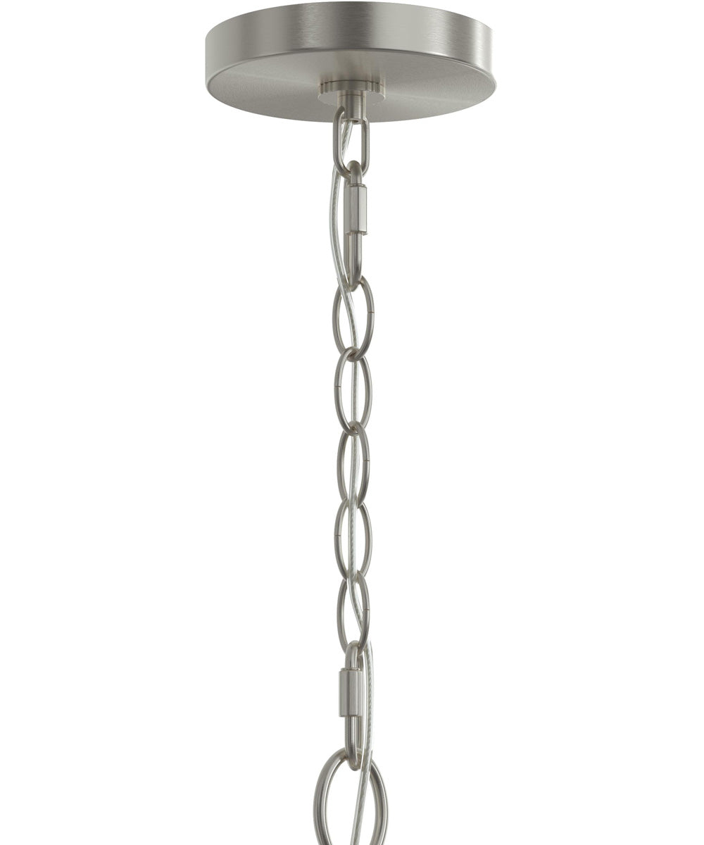 Jheni 1-Light Pendant with Clear Glass Shade Brushed Nickel