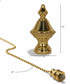 Beaded Spire Ceiling Fan Pull, 1.5"h with 12" Polished Brass Chain