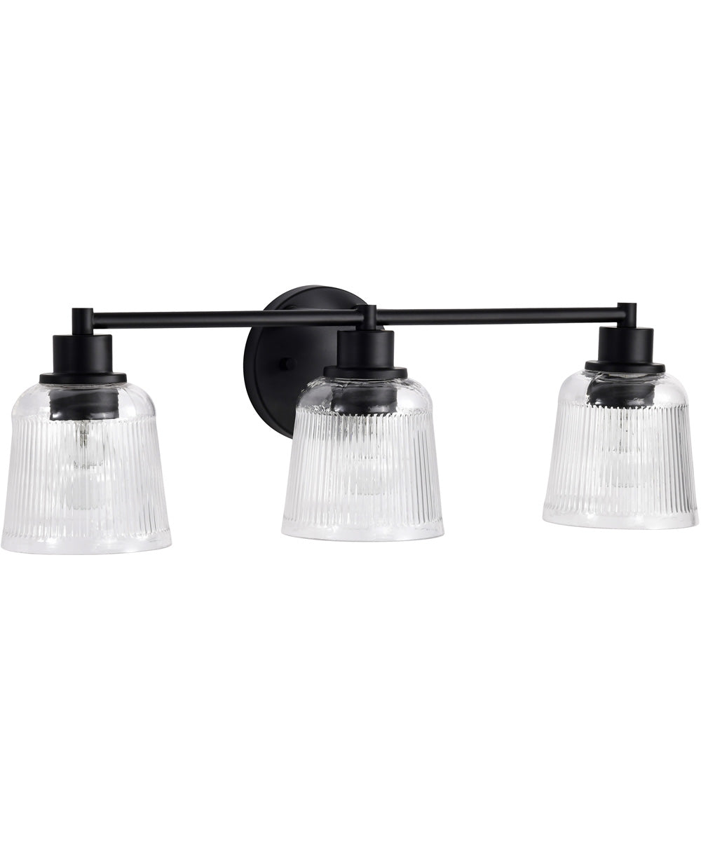 Grayson 3-Light Vanity & Wall Matte Black