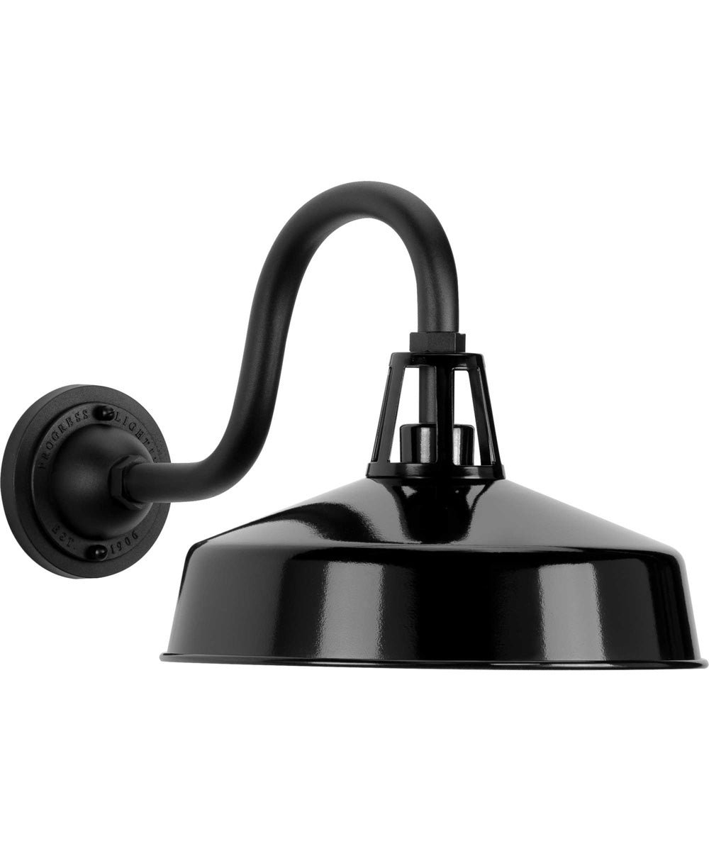 Cedar Springs Black 1-Light Farmhouse Extra-Large Wall Lantern Gloss Black