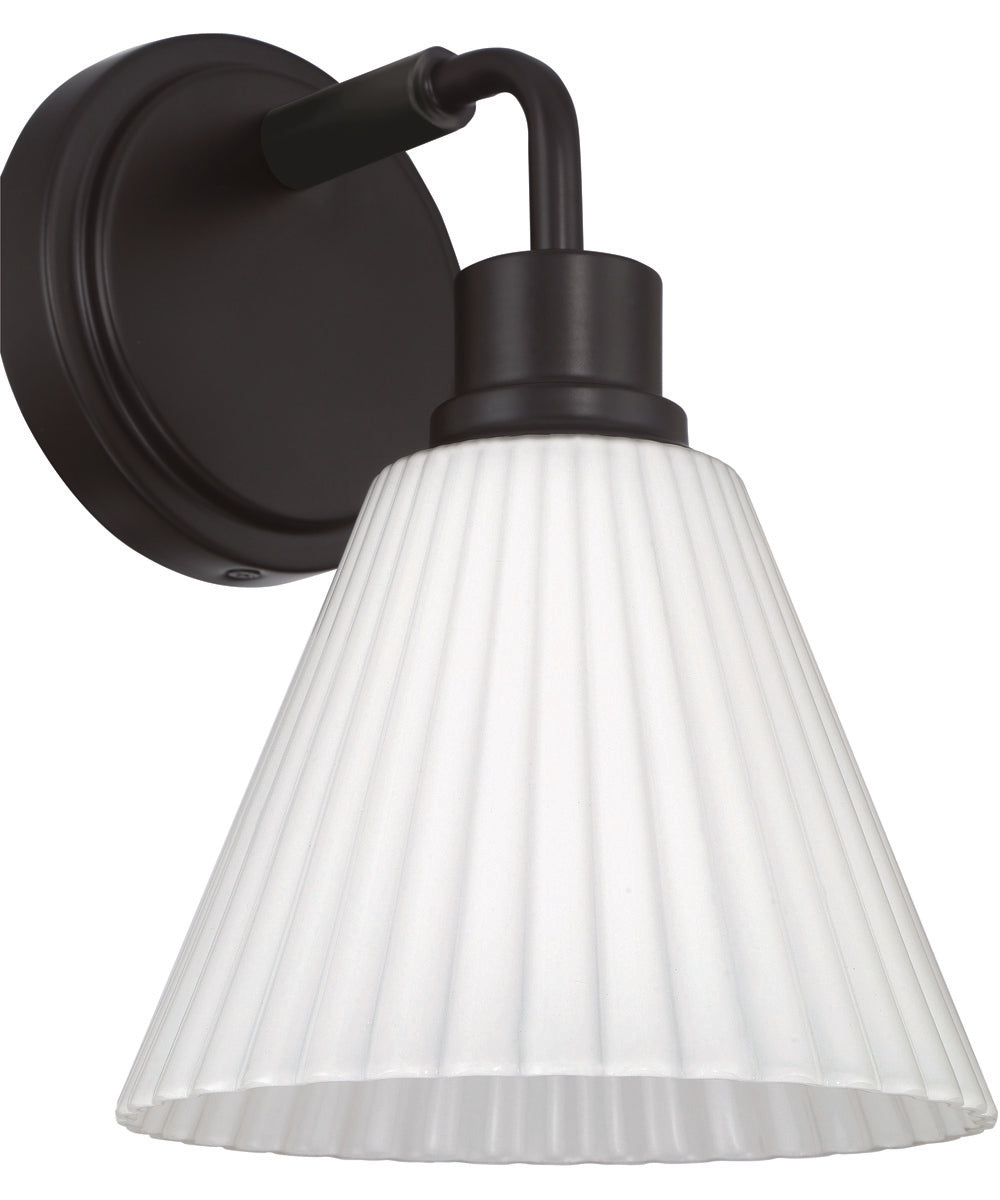 Pleated II 1-Light Lighting Flat Black