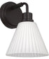 Pleated II 1-Light Lighting Flat Black