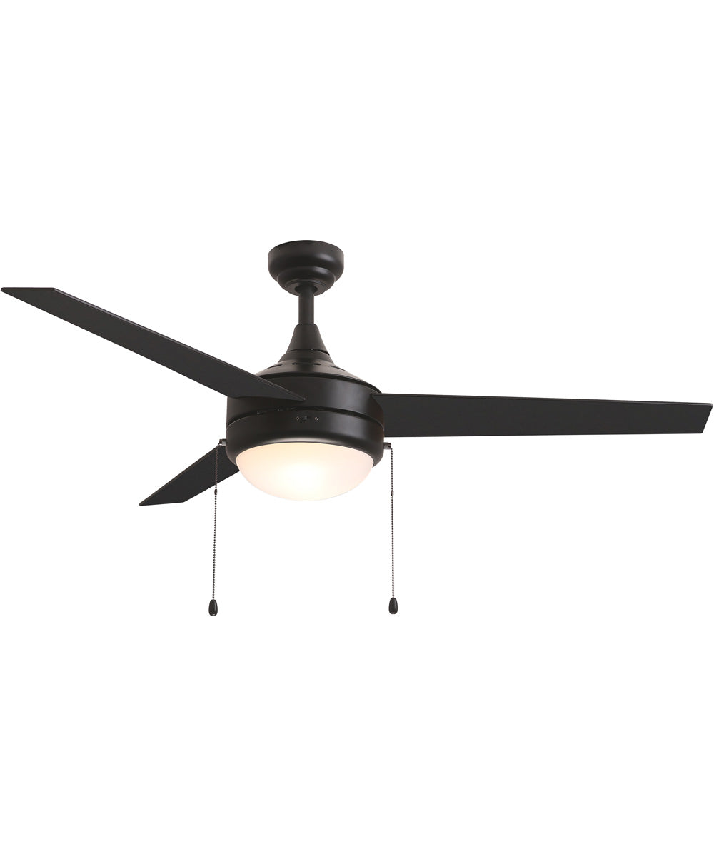 Trio Pull 52 inch 3-Blade Fan w Pull Chain Black