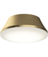 Avra Large 3-Light Flush Mount with Etched White Glass Shade Brushed Gold