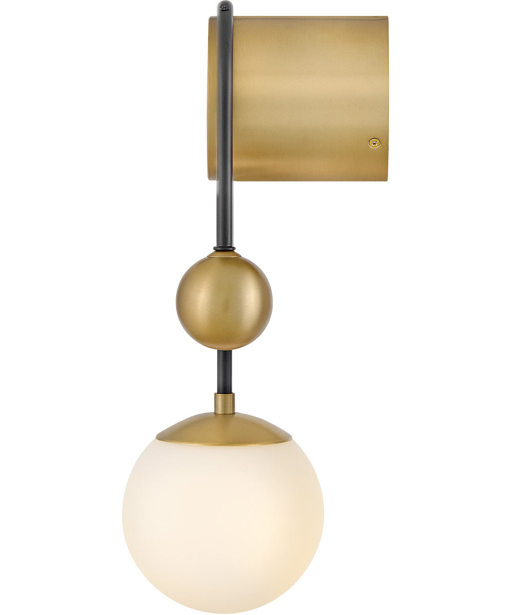 Auggie 1-Light Medium Single Light Sconce in Black