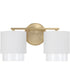 Weller 2-Light Vanity Matte Brass and White