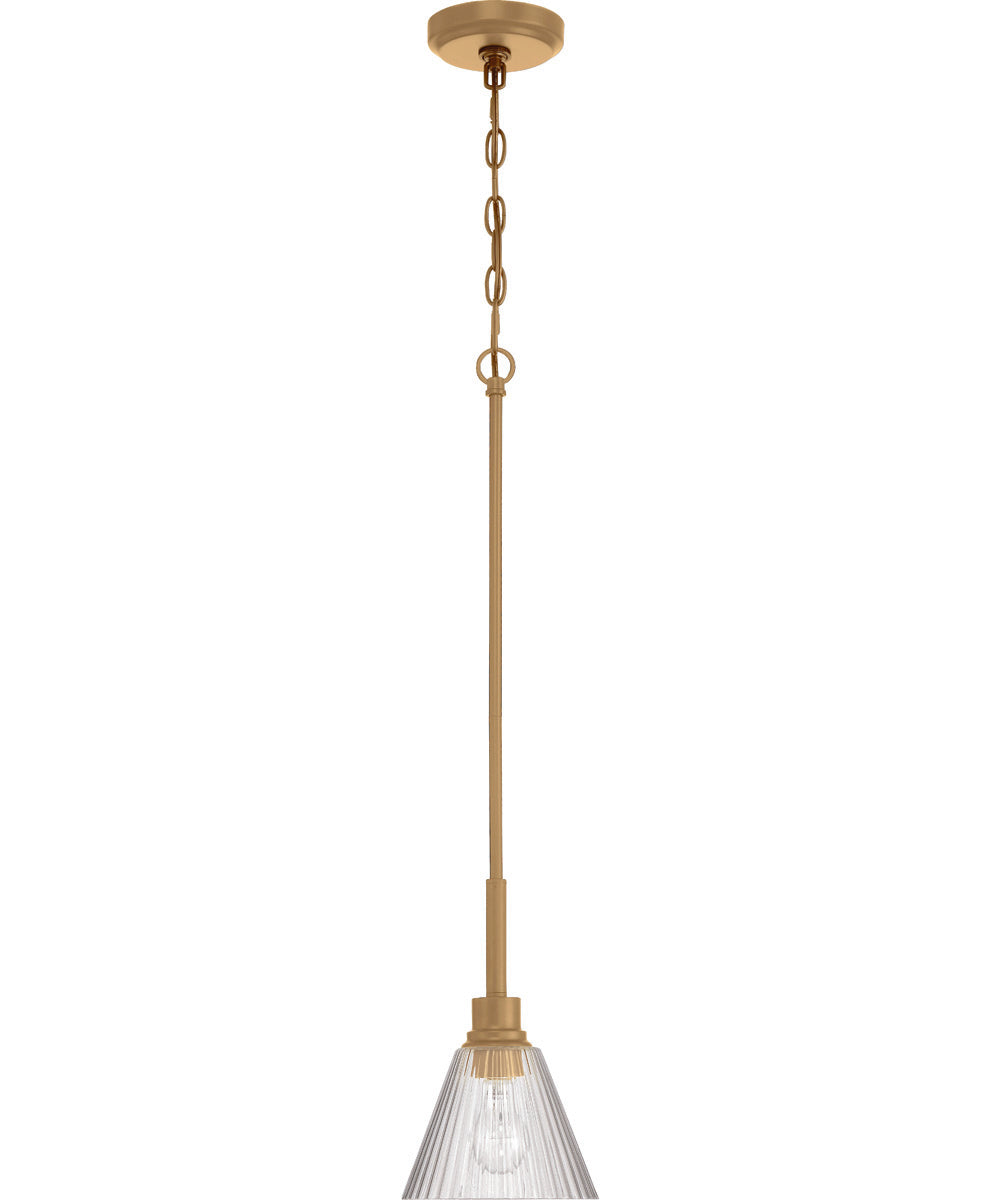 Pleated 1-Light Lighting Premium Bronze