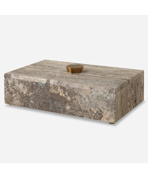 Griseus Travertine Stone Box 18153
