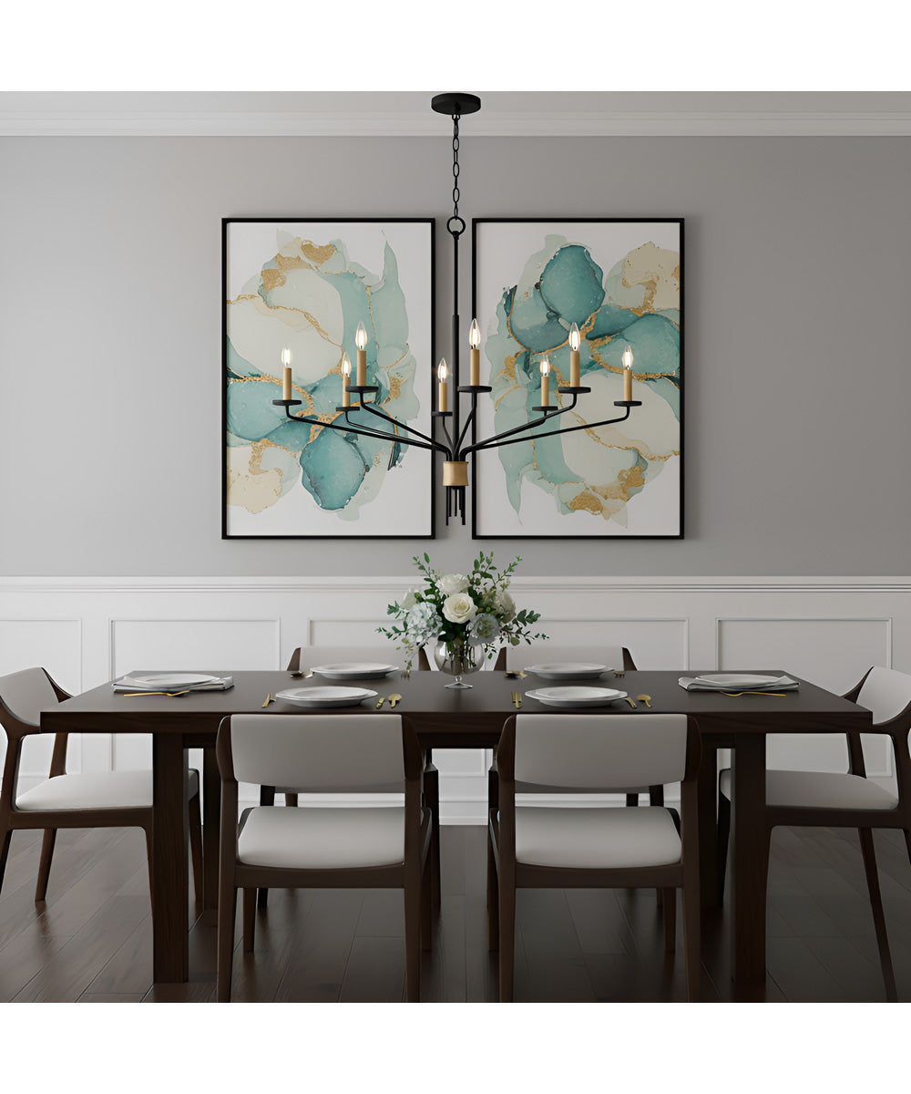 Alexander 8-light Chandelier Matte Black