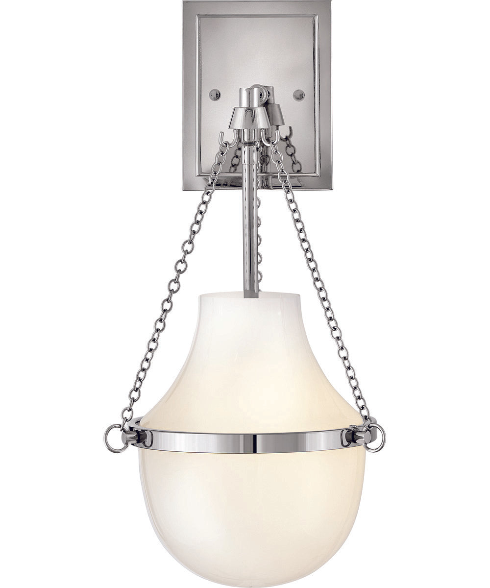 Collins 1-Light Medium Single Light Sconce in Polished Nickel