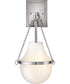 Collins 1-Light Medium Single Light Sconce in Polished Nickel