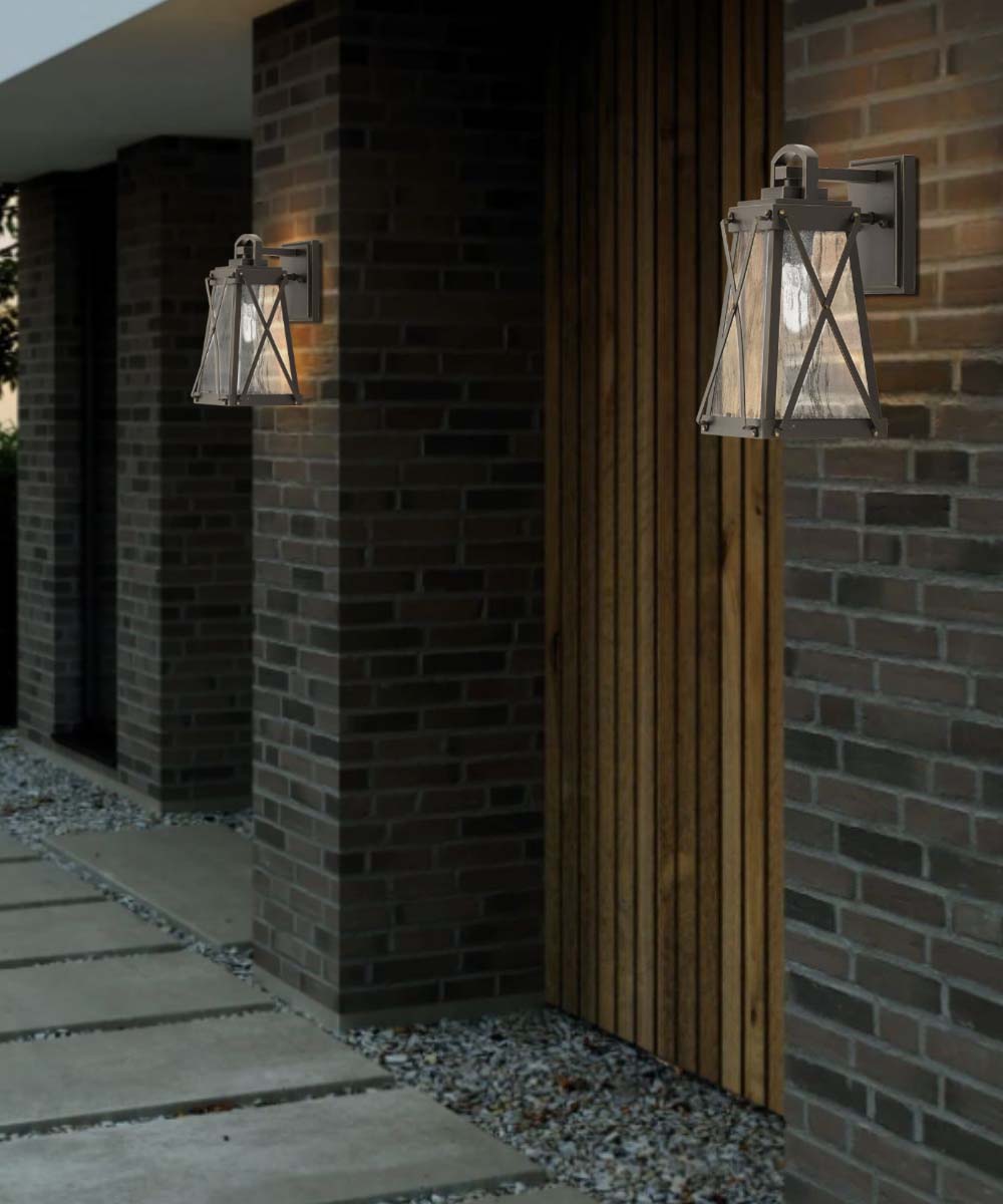 Creighton 1-Light 12"h Small Outdoor Wall-Lantern  Antique Bronze Finish by Progress