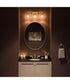 Reines 3-Light Bath Vanity with Clear Glass Shades Brushed Gold