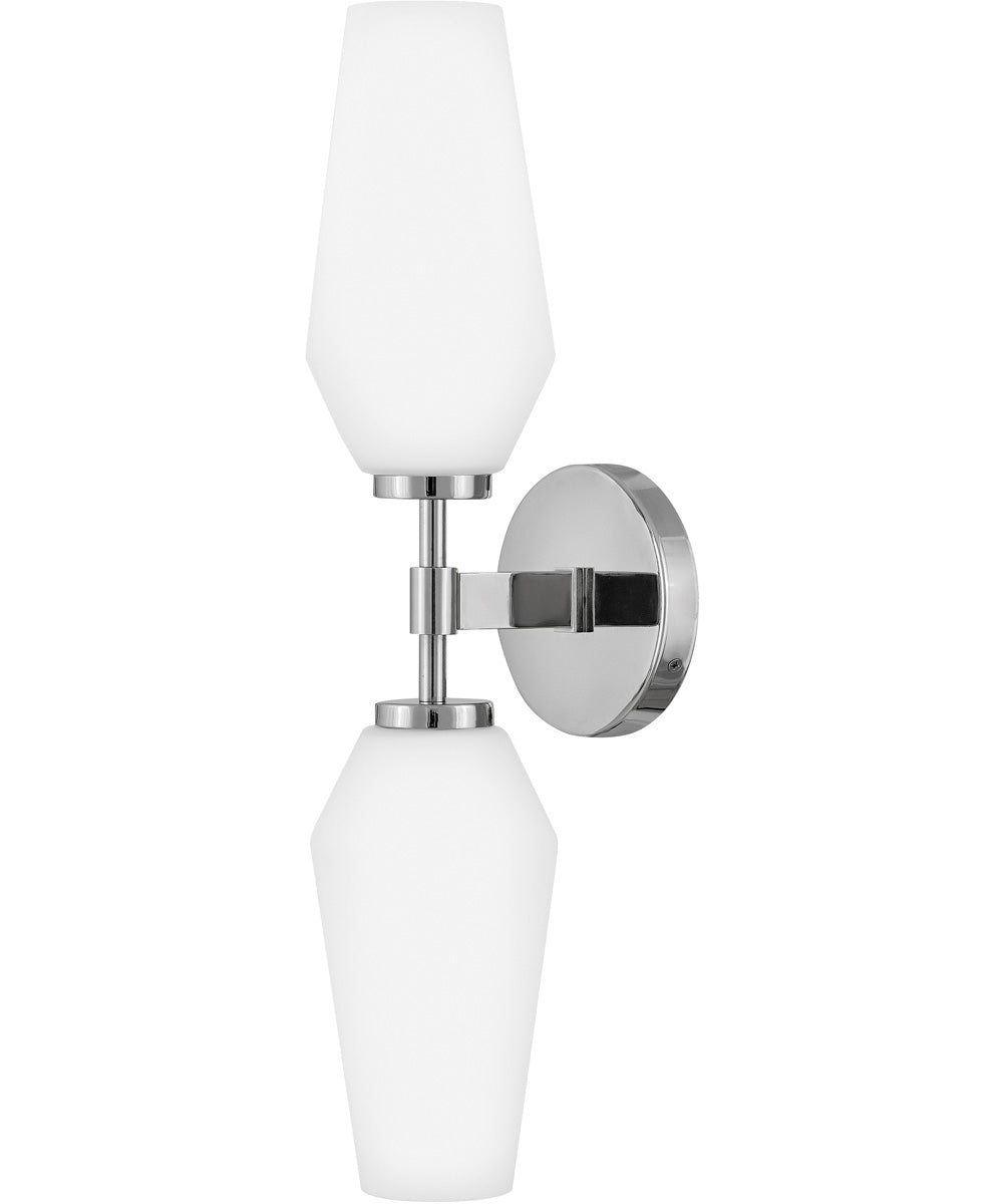 Gio 2-Light Large Two Light Sconce in Chrome