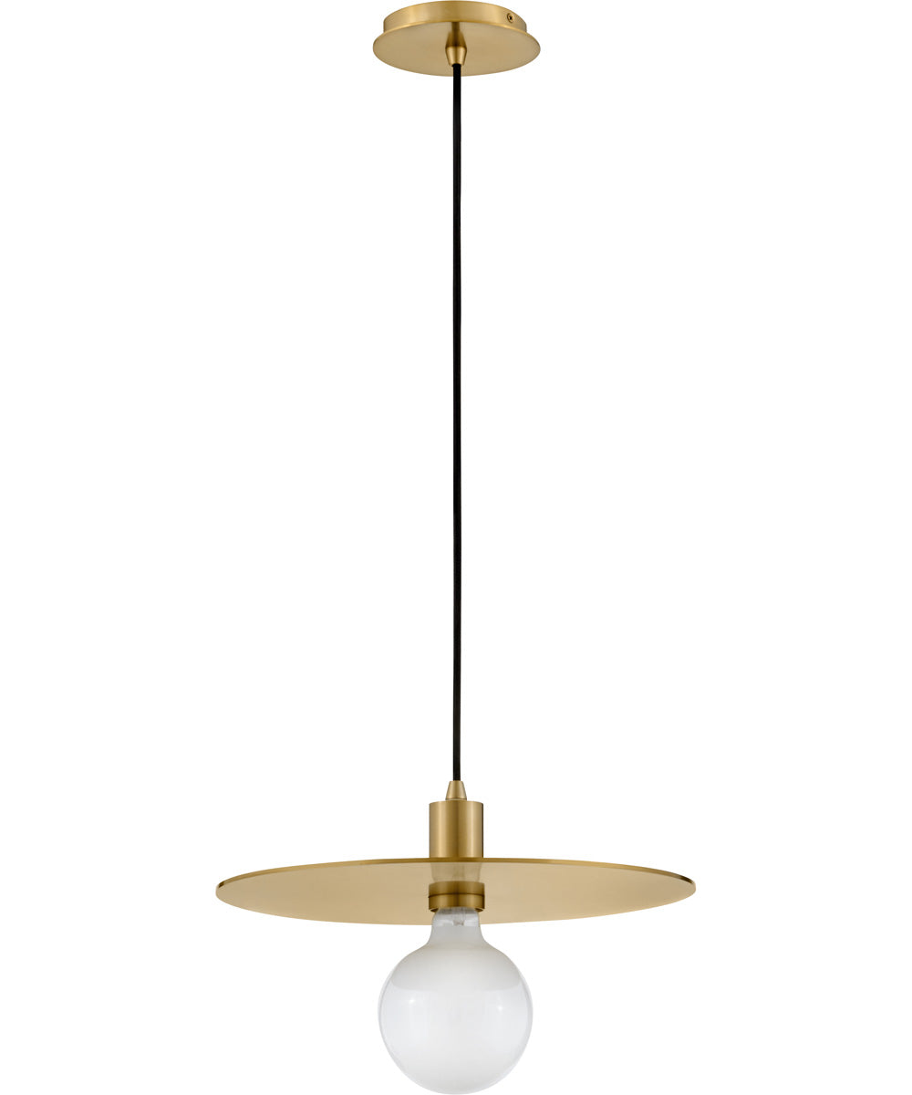 Lulu 1-Light Medium Convertible Pendant in Lacquered Brass