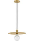 Lulu 1-Light Medium Convertible Pendant in Lacquered Brass