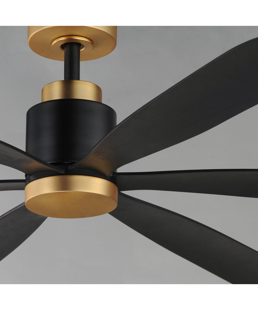 Petals 60 inch 6-Blade Fan w LED Black / Gold