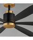 Petals 60 inch 6-Blade Fan w LED Black / Gold