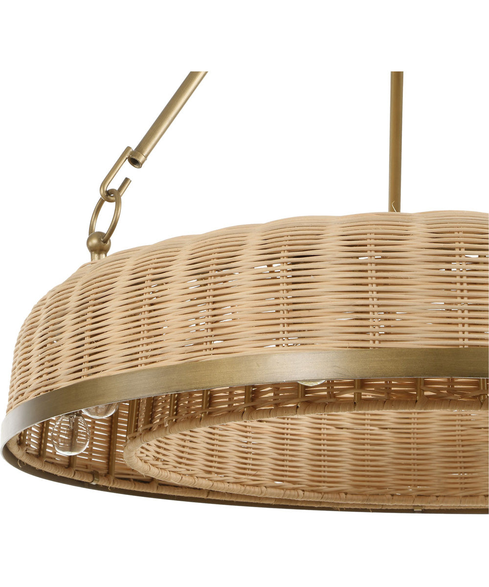 Ladakh 9 Light Round Wicker Pendant