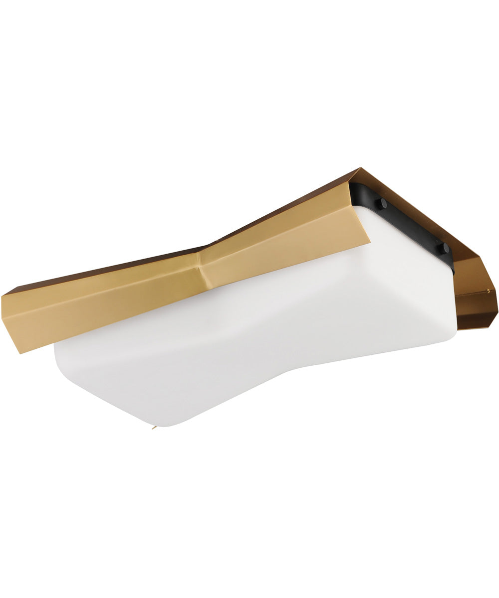 Rizzo 2-Light Flush Mount Black / Antique Brass